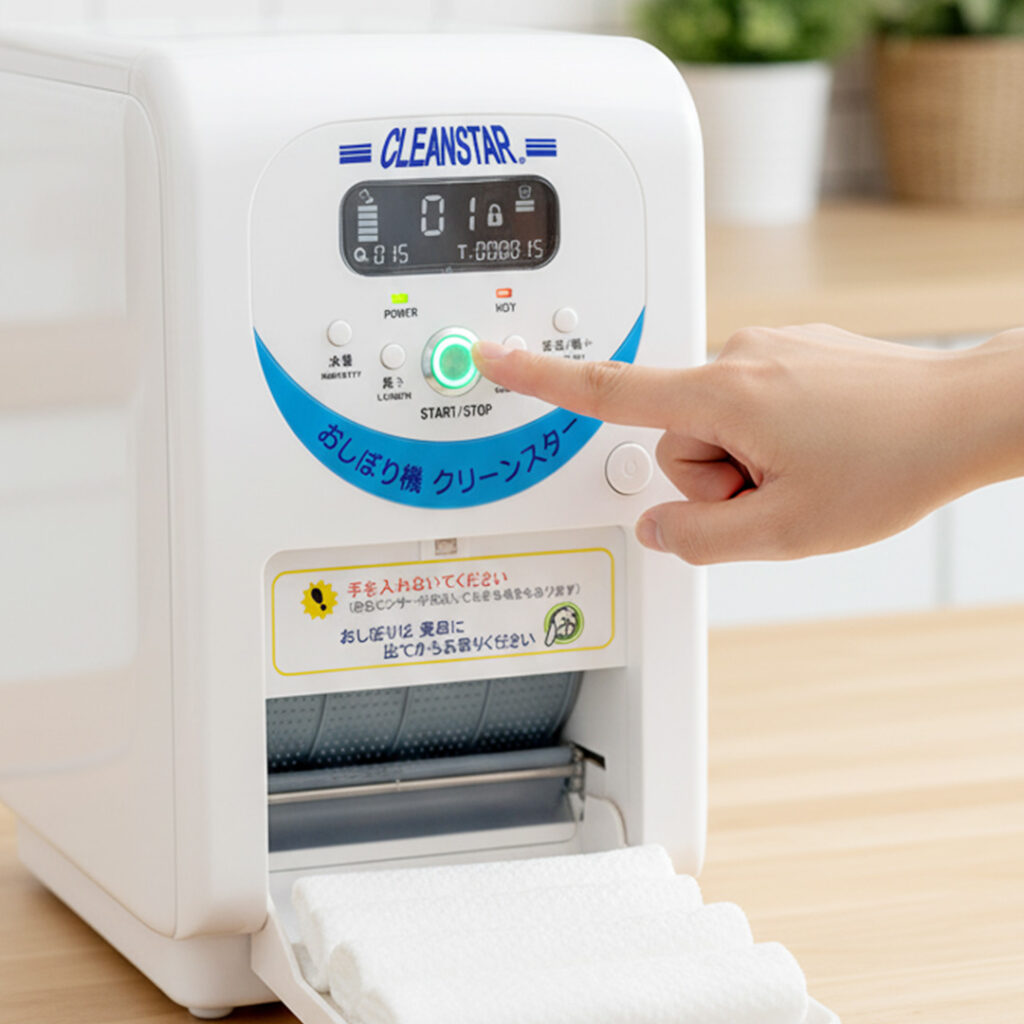 新品　自動おしぼり機　KJ-15B 極東貿易] 自動おしぼり製造機 CLEAN TOWEL DISPENSER KJ-15B / 通販の